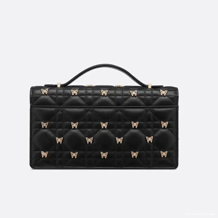 Cheap Butterfly Black Bag Dior Studs Top Cannage Handle Miss Lambskin with 0701 Luxury